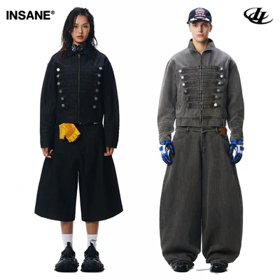Áo Khoác Denim InsaneClo ROYAL JACKET Form Boxy Unisex Chất Liệu Denim