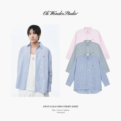 Áo sơ mi OWST Logo Mini Stripe Shirt - Sun Strips Collection