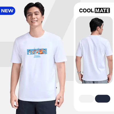 [MỚI - BST DORAEMON]Áo thun Tshirt nam nữ Regular Fit 100% Cotton 180gsm IN Doraemon - Coolmate