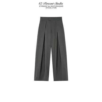 Quần Tây Ống Suông Hoạ Tiết Trơn 67PERCENT/67% - TAILORED SCULPT TROUSERS