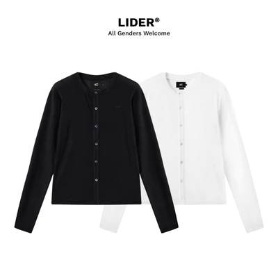 Áo Khoác Cardigan Boxy Ôm Body Unisex Mỏng Nhẹ LIDER HAZEL CARDIGAN - Caramel/Fog Grey/Black/Pearl