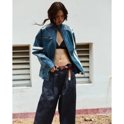 Áo Khoác Da Biker Dáng Dài Cổ Gài 67PERCENT/67% - MOVISTA JACKET
