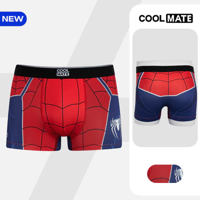 [BST MARVEL]Quần lót nam Trunk Spiderman II, Quần sịp người nhện mềm mại, co giãn, thấm hút Coolmate