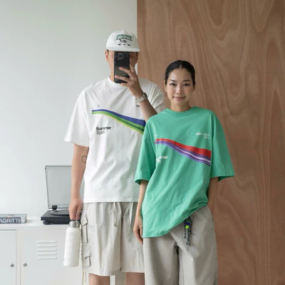 Áo phông dáng oversized hoạ tiết 21ST URBAN Summer Spirit