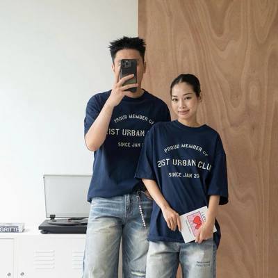 Áo phông dáng oversized hoạ tiết 21ST URBAN Clubber T-shirt