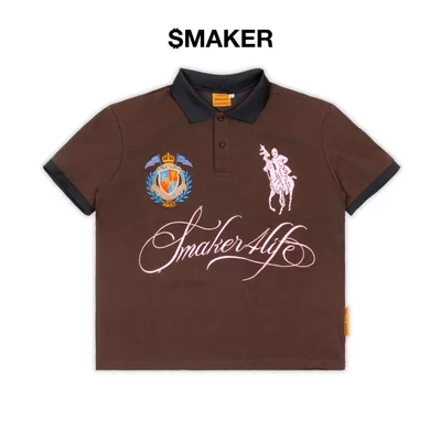 [SMAKER] Áo thun polo tay ngắn form dáng slimfit màu nâu - $4L POLO IN BROWN
