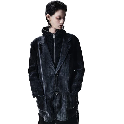 Áo Vest Goldie "CUPRO BLACK” Dáng Blazer