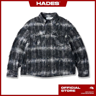 HADES REFINEMENT FLANNEL SHIRT / MÀU ĐEN - Hades Brand chính hãng