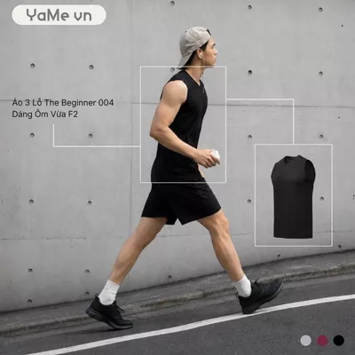 Áo thun ba lỗ thể thao, vải lưới thoáng khí, phom ôm vừa F2 - The Beginner 004 24484 |YaMe|