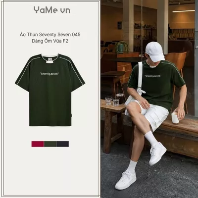 Áo thun viền khác màu, phom vừa F3 - Seventy Seven 045 23546 |YaMe|