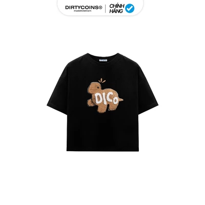 Áo thun Relaxed Boxy Dico Lil Dino Black