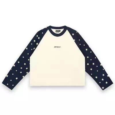 ÁO SWE STARFALL BOXY L/S TEE - NAVY/CREAM
