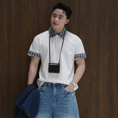Áo Polo Nam Nữ Phối Cổ Kẻ Basic ZUTEE Phong Cách Hàn Quốc, Chất Liệu Poly Cotton Thoáng Mát A58