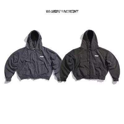 ARTIFACT WASH HOODIE ZIP - Áo khoác chân cua wash logo kim loại Whose Studio
