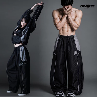 Quần Dài Degrey màu ĐEN XÁM Long Pants Poly in Logo - PAPOLYXAM