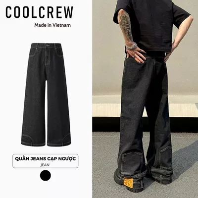 Quần Jeans Cạp Ngược 𝐂𝐎𝐎𝐋𝐂𝐑𝐄𝐖 Unisex Nam Nữ Phong Cách Thời Trang Trẻ Trung, Năng Động QTD040