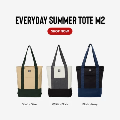 Everyday Summer Tote M2 - Túi tote vải canvas hàng ngày size M2 Jamlos