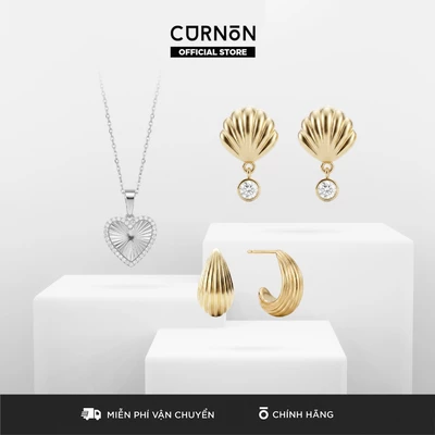 [HÀNG MỚI VỀ] Suntouched Collection - Bộ Sản Phẩm Trang Sức Dây Chuyền, Bông Tai Nữ Curnon - Chất Liệu Thép Không Gỉ