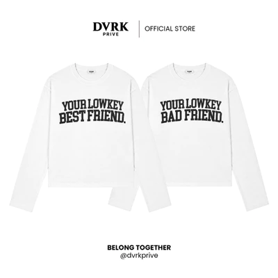 Áo Thun Tay Dài Unisex DVRK Privé Your LowKey Best Friend Vải Cotton Cao Cấp Form Loose Local Brand