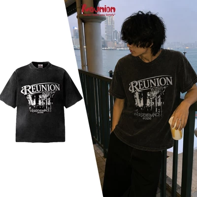 Áo Thun Washed REUNION  "PERSEVERANCE" T-shirt TSW31