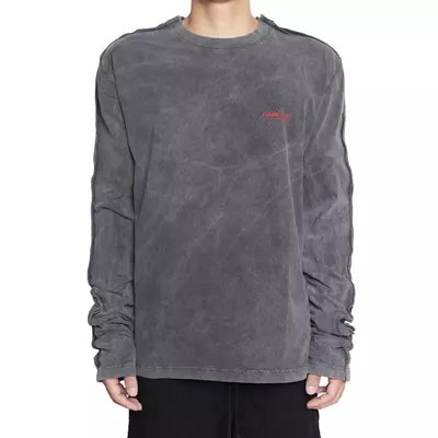 Áo Dài Tay Goldie "ELECTROSEXUAL GREY WASHED" Màu Xám 100% Cotton