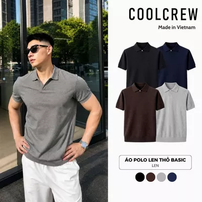 Áo Polo Len Thỏ Basic 𝐂𝐎𝐎𝐋𝐂𝐑𝐄𝐖 Unisex Trơn Tối Giản, Form Gọn Hàn Quốc - ALH09 APN112
