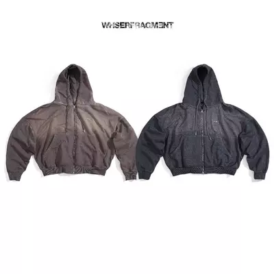 SYMWASH HOODIE-ZIP 420GSM - Áo khoác nỉ chân cua Mash Dây kéo kim loại/logo mạ hợp kim Whose Studio