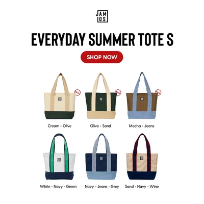 Jamlos Everyday Summer Tote S - Túi tote vải canvas hàng ngày Jamlos size S