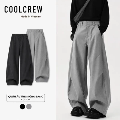 Quần Âu Ống Rộng Basic 𝐂𝐎𝐎𝐋𝐂𝐑𝐄𝐖 Unisex Nam Nữ Phong Cách Thời Trang QED109