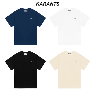 Karants Áo Thun Oversize Vải Cotton 2 Chiều Gắn Thanh Kim Loại Trơn Nam Nữ Unisex - KR212