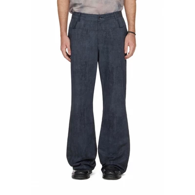 Quần Flare Cạp Đôi Nam Màu Xanh Navy - BEUTER® DOUBLE-WAIST FLARE PANTS - NAVY