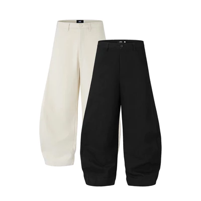 MAHU - QUẦN DÀI ỐNG BARREL CHẤT KAKI NHUNG