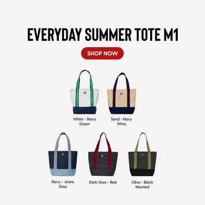 Jamlos Everyday Summer Tote M1 - Túi tote vải canvas hàng ngày size M1