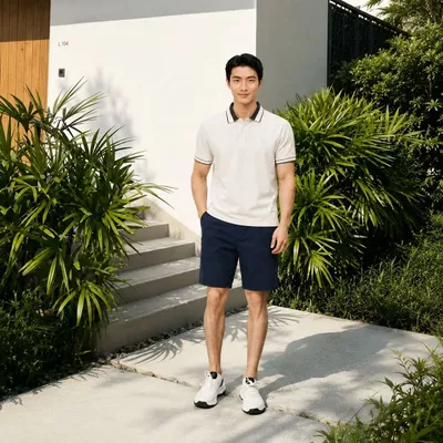 Áo Polo trơn VERSATILE POLO TORANO bo kẻ in logo ngực thanh lịch, trẻ trung FSTP049