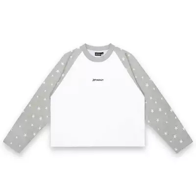 ÁO SWE STARFALL BOXY L/S TEE - GRAY/WHITE