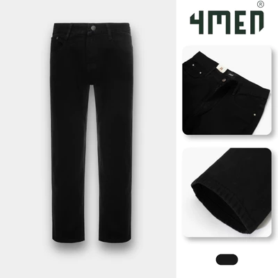 Quần Jean 4MEN Phối Dây Sọc 2 Bên Sườn Form Straight QJ133 Phong Cách Trẻ Trung, Năng Động