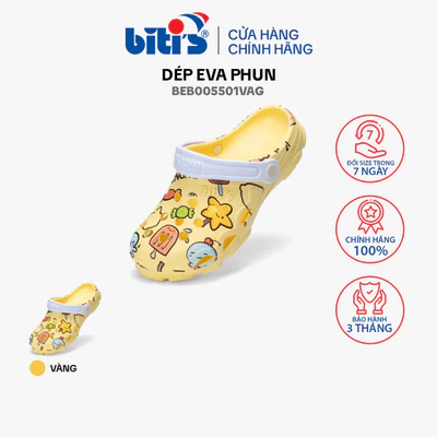 Dép Eva phun Bé trai Biti's BEB005501VAG (Vàng)