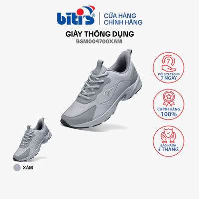 Giày thông dụng Nam Biti's BSM004700XAM (Xám)