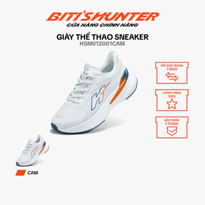 Giày Thể Thao sneaker Nam Biti's Hunter HSM012001CAM - màu cam - size39 đến 44
