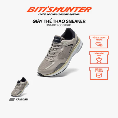 Giày Thể Thao sneaker Nam Biti's Hunter HSM012800XAD - màu xám đậm - size 39 đến 44