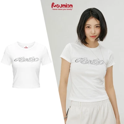 Áo Thun Babytee REUNION Dáng Ôm Tay Ngắn Chất Cotton Mẫu In Hình SCRIPT BT27