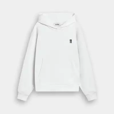 Eleven - Áo Nỉ Hoodie Unisex Nam Nữ Thêu 11 | Màu Trắng