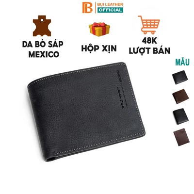 Ví nam da bò sáp Mexico Bụi Leather V102 cao cấp