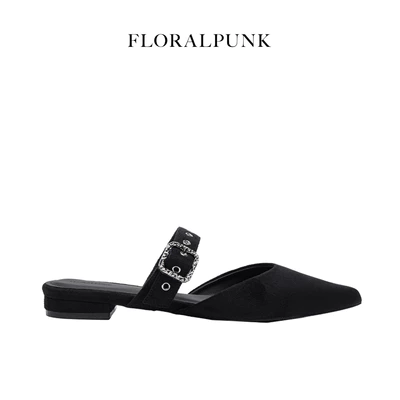 [NEW] Dép bệt Floralpunk Jane Mules - Đế cao 2cm chất liệu da lộn - Dây quai trước