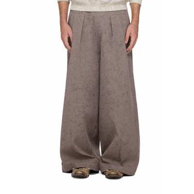 Quần Ống Rộng Nam Xếp Ly Màu Nâu Raven - BEUTER® MS PLEATED WIDE-LEG PANTS - RAVEN