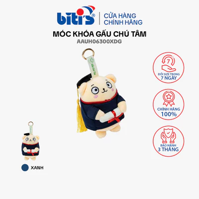 Móc Khóa Gấu Chú Tâm Biti's Màu Xanh AAUH06300XDG