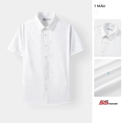 [XẢ HÀNG ĐỢT CUỐI] Áo Sơ Mi Nam Ngắn Tay 5S FASHION Họa Tiết Phom Slimfit M0ASC26008