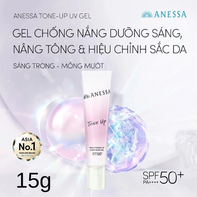 [HÀNG TẶNG - KHÔNG BÁN]Gel chống nắng nâng tông suốt 8H & hiệu chỉnh sắc tím Anessa Tone Up UV Gel SPF50+ PA++++ 15g