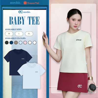 Áo Phông Baby Tee ECOCHIC B234 Cổ Tròn Basic Cotton 4 Chiều Thoáng Mát Thấm Hút Tốt Chất Liệu Cao Cấp Chính Hãng