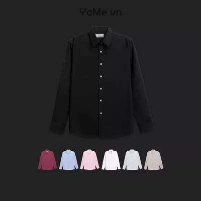 Áo sơ mi tay dài cho người lười ủi, vải không co giãn, phom ôm vừa F2 - Non Branded 019 24012 |YaMe|